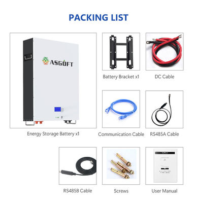 Grado domestico di Ion Battery 200ah 100ah 20kwh 10kwh 5kw del litio dei sistemi di immagazzinamento dell'energia una batteria di Powerwall 48v Lifepo4