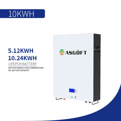 Batteria inserita/disinserita di volt 10kw Powerwall Lifepo4 di griglia 48 della casa a energia solare di stoccaggio 48v 5kw 10kwh 200ah della famiglia