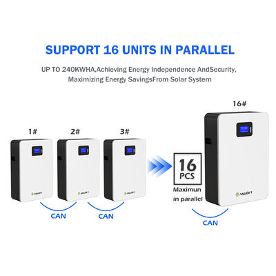 Batteria al litio del powerwall 51.2v100ah 5.12kwh lifepo4 della famiglia di tempo di ciclo di ASGOFT 6000 95% DOD