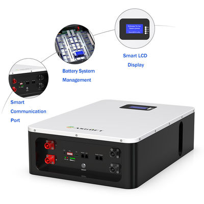 Batteria al litio del powerwall 51.2v100ah 5.12kwh lifepo4 della famiglia di tempo di ciclo di ASGOFT 6000 95% DOD