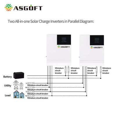 sinusoide pura dell'ibrido di 5kw 6kw 5000w fuori dall'invertitore solare di griglia MPPT con il caricatore di MPPT