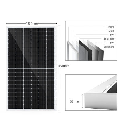 Il PV monocristallino solare flessibile riveste la mono mezza cellula di pannelli 100watt 150 watt di 500w per il sistema domestico di immagazzinamento dell'energia