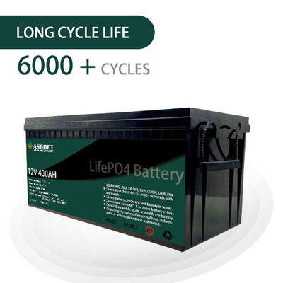 Pacchetto a energia solare del pacchetto 400ah della batteria al litio di ASGOFT Lifepo4 12V per i carretti di golf di rv