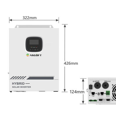 Piccolo ibrido ternario di MPPT 220VAC 48V sull'invertitore 5.5KW 5.5KVA di griglia