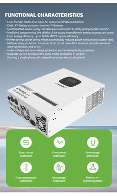 Ibrido solare del ODM su CC dell'invertitore 3.5KW 5.5KW di griglia a CA 12V