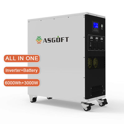 6kwh Accumulatore litio-ione tutto in un invertitore ibrido 3kw della centrale elettrica portatile