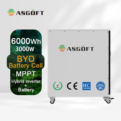 invertitore caricantesi solare del sistema di batterie 6KW di immagazzinamento dell'energia della batteria di 6Kwh lifepo4