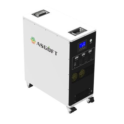 Asgoft 3kw 6kwh 25.6v caricatore portatile domestico o all'aperto tutto di 235ah in un generatore solare