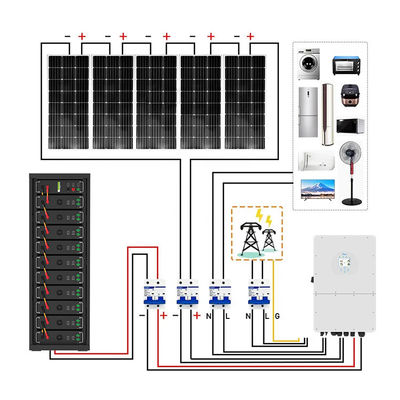 Alta tensione 15kwh-750kwh Batteria al litio in ferro Lifepo4 51.2v 100Ah Batteria montata su rack Batteria agli ioni di litio