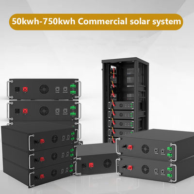15kwh-750kwh Armadio commerciale a scaffali Sistema di accumulo di energia solare ad alta tensione vita