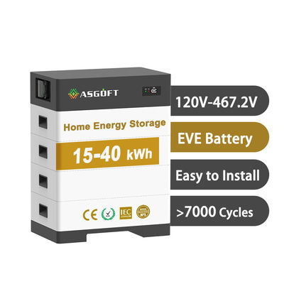 Immagazzinamento di energia domestica impilabile 15kwh - 40kwh rack LifePo4 per pannelli solari sistema solare ibrido inverso