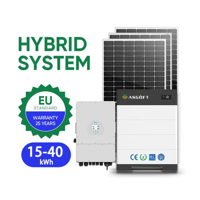 Immagazzinamento di energia domestica impilabile 15kwh - 40kwh rack LifePo4 per pannelli solari sistema solare ibrido inverso