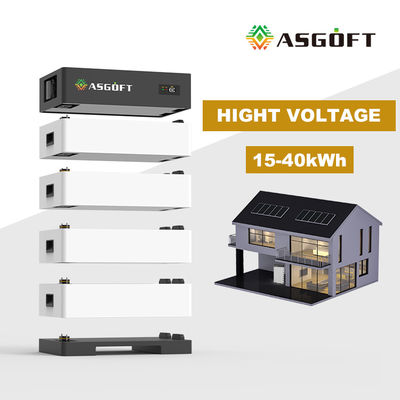 Generatore solare ad alta tensione da 100 Ah 15kwh-40kw Batteria di accumulo di energia impilabile 100Ah batterie agli ioni di litio domestiche