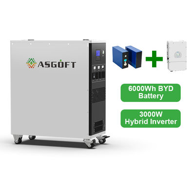 Centrale elettrica portatile 3000w Invertitore tutto in uno Lifepo4 Batteria al litio 90-450VDC MPPT Voltaggio di funzionamento