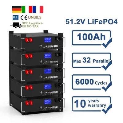 51.2V 100Ah BMS 5kw Diy LiFePO4 Batterie di accumulo di energia solare domestica