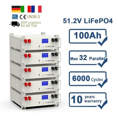 10 anni di garanzia 51.2V 5Kwh ricaricabile batteria LiFePO4
