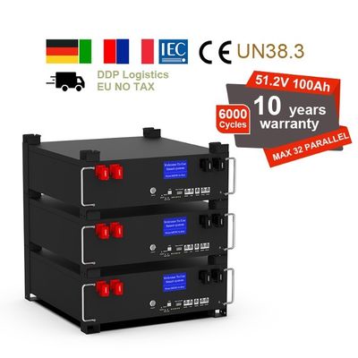 LiFePO4 Batterie di stoccaggio dell'energia al litio 51.2v 100Ah personalizzate
