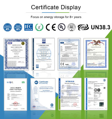 Certificato UL Utilizzo domestico 5kw 10kw 20kw Immagazzinamento fotovoltaico solare Batteria al litio LiFePO4