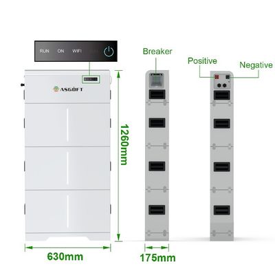 Certificato UL Utilizzo domestico 5kw 10kw 20kw Immagazzinamento fotovoltaico solare Batteria al litio LiFePO4