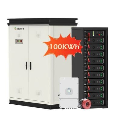 100 kWh di potenza di carico batteria ad alta tensione serbatoio commerciale di stoccaggio dell'energia industriale