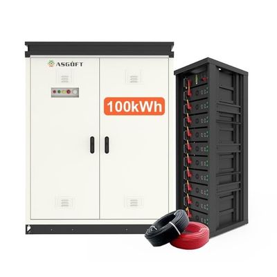 Immagazzinamento di energia solare per la casa Alta tensione 50KWh 100KWh Batteria LiFePO4 impilata