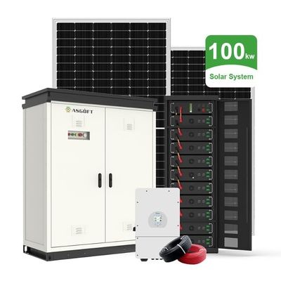 Sistema di energia solare ibrido completo da 50 kW 100 kW con batterie da 100 kWh