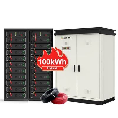 50KWH 100KWH Soluzione di stoccaggio dell'energia industriale commerciale ad alta tensione fuori rete